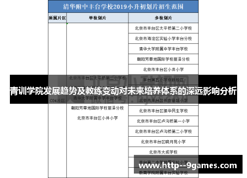 青训学院发展趋势及教练变动对未来培养体系的深远影响分析 青训学院发展趋势及教练变动对未来培养体系的深远影响分析